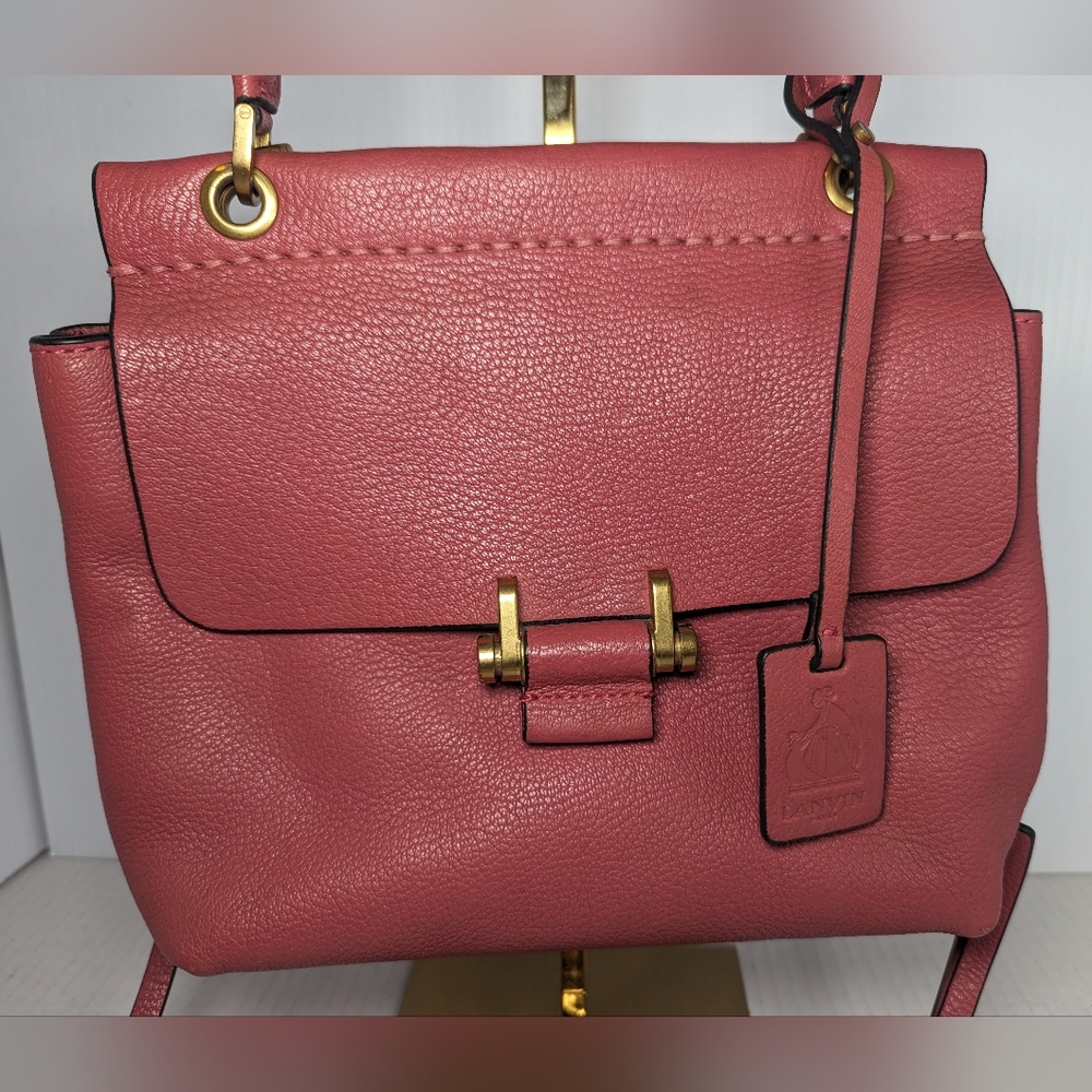 Lanvin mauve pink essential Smooth Calfskin Top Handle Shoulder Bag - Picture 2 of 10